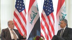 أوباما حيدر العبادي- العراق أمريكا- أ ف ب