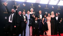 فريق عمل مسلسل "غيم أوف ثرونز" بعد الفوز بجلئزة ايمي في 18 ايلول/سبتمبر 2016