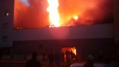 حريق بمستودع للخشب بالمغرب- فيسبوك