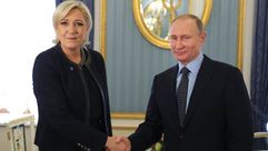 مارين لوبان بوتين فرنسا روسيا - أ ف ب