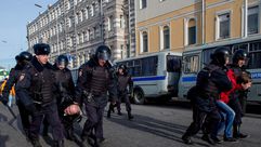 روسيا اعتقال مئات الروس خلال تظاهرات ضد الفساد ا ف ب