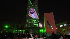 صورة محمد بن سلمان في الرياض في اليوم الوطني للسعودية - جيتي