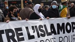 مظاهرات باريس ضد الاسلاموفوبيا- الأناضول