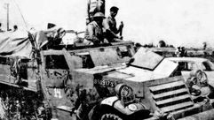 ناقلة جنود لقوات الاحتلال بعد سيطرة الجيش الأردني عليها- أرشيفية