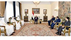 السيسي يستقبل وزير خارجية قطر الرئاسة المصرية