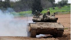 دبابة جيش الاحتلال الإسرائيلي في قطاع غزة- جيتي