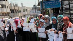 سلسلة بشرية في غزة تضامنا مع الأسرى - سلسلة بشرية في غزة تضامنا مع الأسرى الفلسطينيين (3)