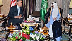ملك السعودية خلال لقائه بأوباما