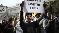 احتجاجات في الاتحاد الأوروبي على عدم مساعد اللاجئين الذين يغرقون في البحر ـ أ ف ب