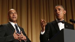 الرئيس الأمريكي باراك أوباما يقدم فقرة ساخرة في البيت الأبيض ـ أ ف ب