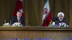روحاني وأردوغان في المؤتمر الصحفي في طهران - الأناضول