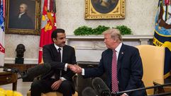 ترامب تميم قطر امريكا - جيتي