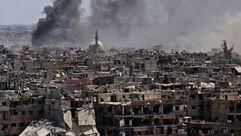 قصف على مخيم اليرموك- جيتي