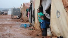 سوريا لاجئون لجوء لاجئين مخيم مخيمات جيتي