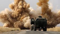 العراق  انفجار  رتل للدعم اللوجستي لقوات التحالف الاناضول