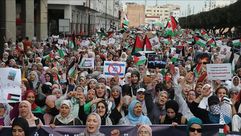 مظاهرات حاشدة في المغرب دعما لفلسطين.. الأناضول 1 أبريل