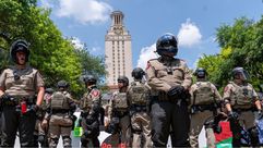 امريكا الحرس الوطني جامعة تكساس احتجاجات طلابية ضد الحرب على غزة- جيتي