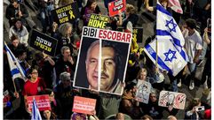 اسرائيل احتجاجات ضد نتنياهو والمطالبة بصفقة تبادل اسرى- جيتي