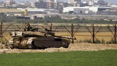 آليات إسرائيلية دبابة مدفعية