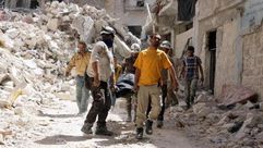 غارة الظام السوري على حلب - أ ف ب