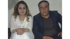 فريد عمر مع زوجته -  اعتقله الإدارة الكردية في كوباني بسبب زواجه الثاني