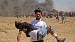 إصابات غزة- جيتي