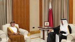امير قطر تميم يتسقبل وزير خارجية عمان يوسف بن علوي في الدوحة الاناضول