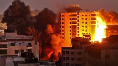 غزة قصف- تويتر