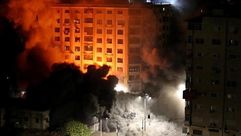غزة غارة على برج سكني الاناضول