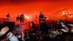 العراق   حريق وسط بغداد   سوق الجمعة   تويتر