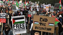 مظاهرة بلندن- فلسطين في بريطانيا على تويتر