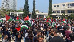 رفع الأعلام الفلسطينية في جامعة بن غوريون- تويتر