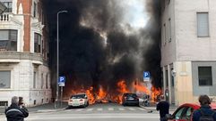 انفجار في ميلانو نتيجة انفجار سيارة محملة بالاكسجين