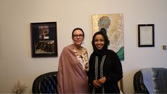 الهان عمر تلتقي سفيرة تونس في واشنطن حنين تاجوري- حساب الهان عمر تويتر