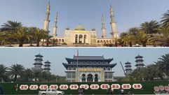 مسجد شاديان الكبير، آخر مسجد كبير في الصين ذو خصائص إسلامية، فقد قبابه وتغيرت مآذنه بشكل كبير.
