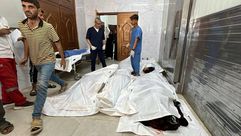جثامين الشهداء في مستشفى ناصر بعد انتشالها من المنطقة- موقع سند