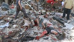 جثث القتلى تملأ السوق في حلب - فيس بوك