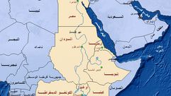 دول حوض النيل - خريطة