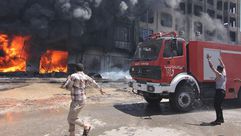 حريق في بنغازي الليبية - حريق في بنغازي الليبية (1)