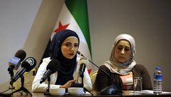 آلاء الحمصي - أسماء الفراج - معتقلتان سابقتان في سورية - مؤتمر صحفي اسطنبول 6-6-2014