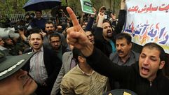 شهدت العاصمة طهران احتجاجات أمام السفارة السعودية على حادثة التحرش ـ أ ف ب