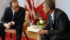 الرئيس الأمريكي باراك أوباما والرئيس الفرنسي فرنسوا هولاند ـ أ ف ب