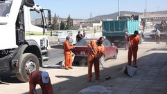 عمال نظافة في عمان ـ وكالة بترا