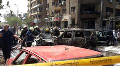 استهداف سيارة النائب العام المصري في الجيزة ـ تويتر