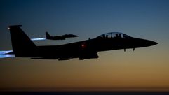 طائرتان من  سلاح الجو الأمريكي (إف -15) تحلقان فوق شمال العراق - أ ف ب