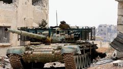 دبابة للنظام السوري -جيتي