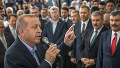 أردوغان في تأبين مرسي- جيتي