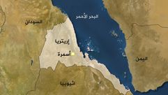 اليمن اريتريا  خريطة