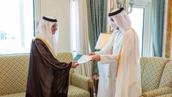 وزير خارجية قطر يتسلم اوراق اعتماد سفير السعودية  خاجرية قطر تويتر