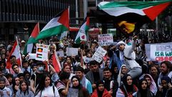 متضامنون مع فلسطين في بروكسيل.. الأناضول